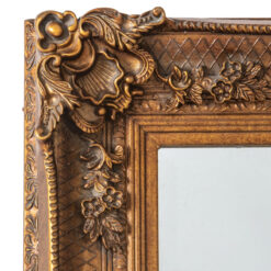 French Baroque Rustic Country Carved Gold Wood Floor Leaner Mirror 165cm