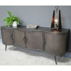 Industrial Antique Brown Metal 4 Door Large TV Stand 150cm