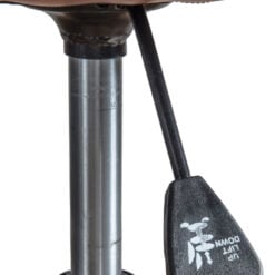 Industrial Armless Brown PU Faux Leather And Black Metal Office Desk Chair