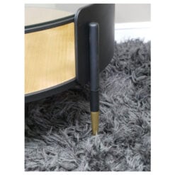 Industrial Black And Gold Metal 2 Tier Open Coffee Table With Glass Top 80cm