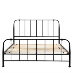 Industrial Victorian Black Ironwork Metal Double Bed Frame 143cm