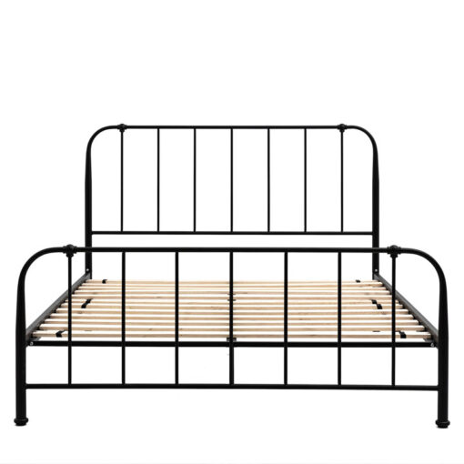 Industrial Victorian Black Ironwork Metal Double Bed Frame 143cm