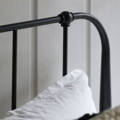 Industrial Victorian Black Ironwork Metal Double Bed Frame 143cm
