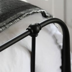 Industrial Victorian Black Ironwork Metal Double Bed Frame 143cm