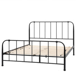 Industrial Victorian Black Ironwork Metal Double Bed Frame 143cm