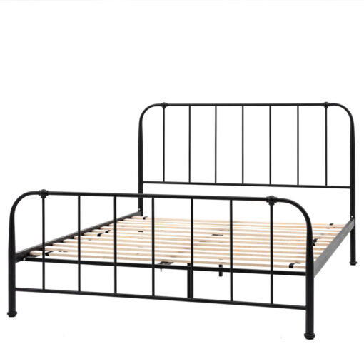 Industrial Victorian Black Ironwork Metal Double Bed Frame 143cm