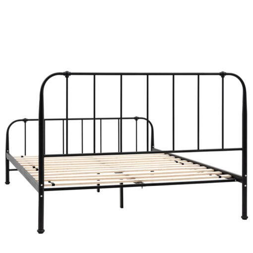 Industrial Victorian Black Ironwork Metal Double Bed Frame 143cm