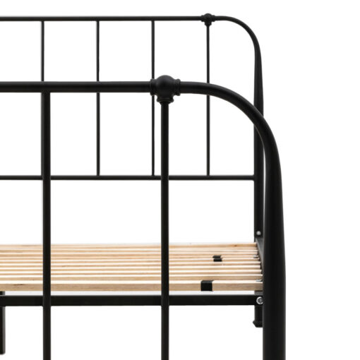 Industrial Victorian Black Ironwork Metal Double Bed Frame 143cm