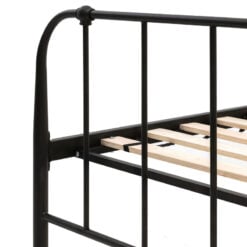 Industrial Victorian Black Ironwork Metal Double Bed Frame 143cm
