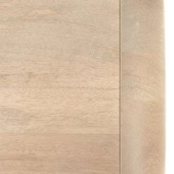 Boho Rustic Solid Light Mango Wood And Brass 6 Drawer Chest Of Drawers With Curved Top 135cm