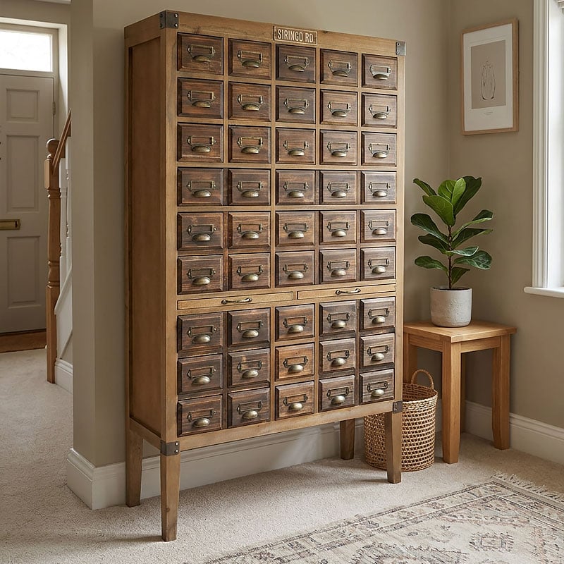 Boho Rustic Solid Wood Multi Drawer Apothecary Tall Cabinet 145cm Boho Rustic Solid Wood Multi Drawer Apothecary Tall Cabinet 145cm