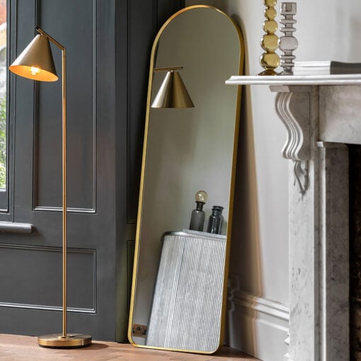 Gold Metal Arch Floor Mirror Wall Mirror 150cm