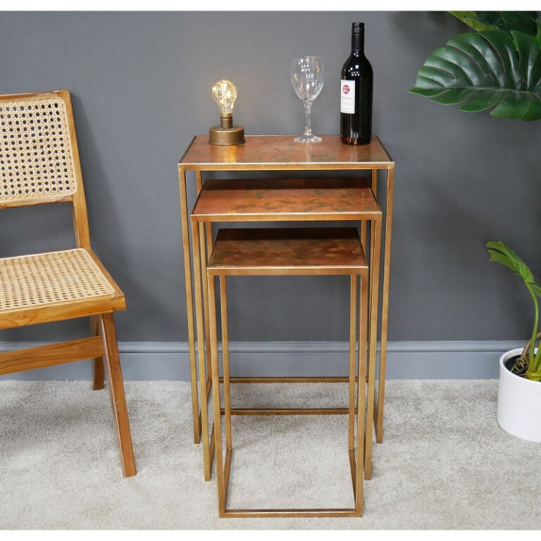 Gold Nesting Tables And Gold Nests Of Tables | Picture Perfect Home
