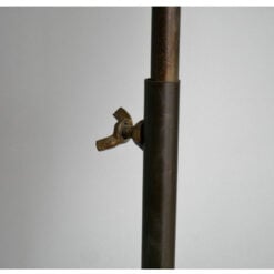 Industrial Antique Gold Stage Spotlight Tripod Floor Lamp Battery Powered
