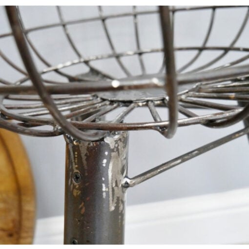 Industrial Black Metal And Solid Mango Wood Detachable Top Basket Side Table End Table