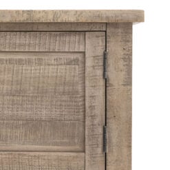 Rustic Country Farmhouse 2 Tier 2 Door 2 Drawer Light Wood Large Sideboard With White Marble Top 180cm