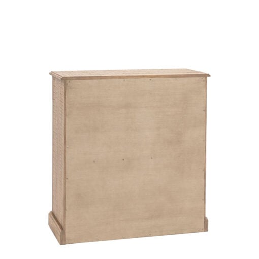 Rustic Country Farmhouse 5 Drawer Solid Light Wood Chest Of Drawers