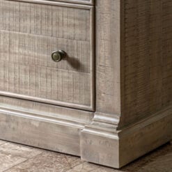 Rustic Country Farmhouse 7 Drawer Solid Light Wood Chest Of Drawers