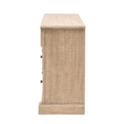Rustic Country Farmhouse 7 Drawer Solid Light Wood Chest Of Drawers