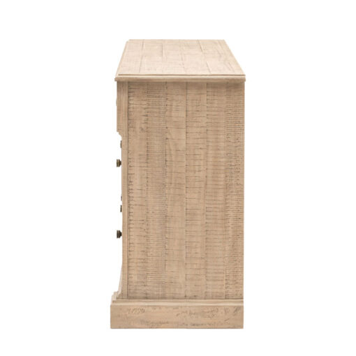 Rustic Country Farmhouse 7 Drawer Solid Light Wood Chest Of Drawers
