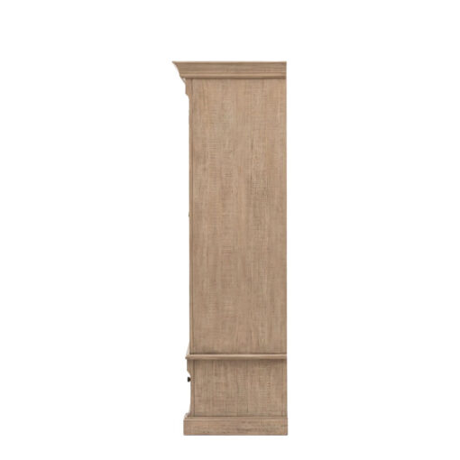 Rustic Country Farmhouse Large 2 Door 1 Drawer Solid Light Wood Wardrobe 214cm