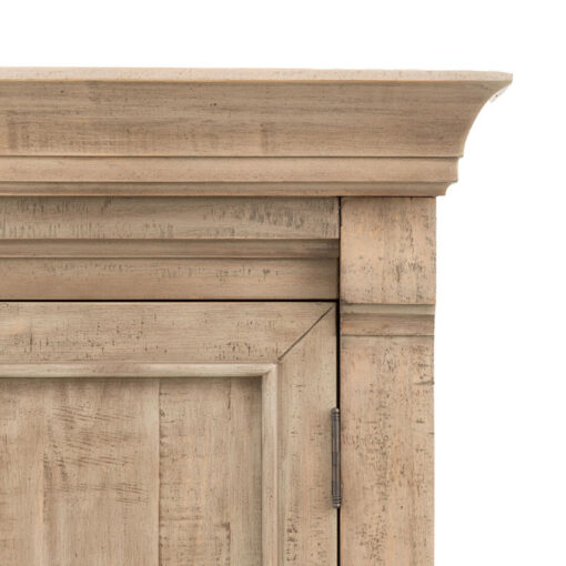 Rustic Country Farmhouse Large 2 Door 1 Drawer Solid Light Wood Wardrobe 214cm