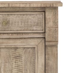 Rustic Country Farmhouse Large 3 Drawer 3 Door Solid Light Wood Sideboard 173cm