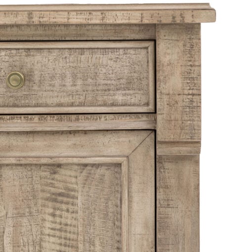 Rustic Country Farmhouse Large 3 Drawer 3 Door Solid Light Wood Sideboard 173cm