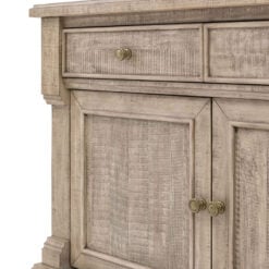Rustic Country Farmhouse Large 3 Drawer 3 Door Solid Light Wood Sideboard 173cm