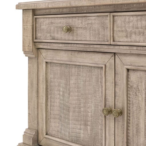 Rustic Country Farmhouse Large 3 Drawer 3 Door Solid Light Wood Sideboard 173cm