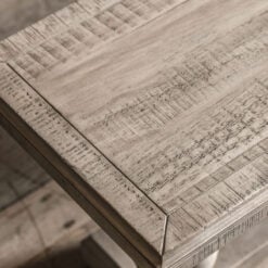 Rustic Country Farmhouse Solid Light Wood Large Pillar Dining Bench 160cm
