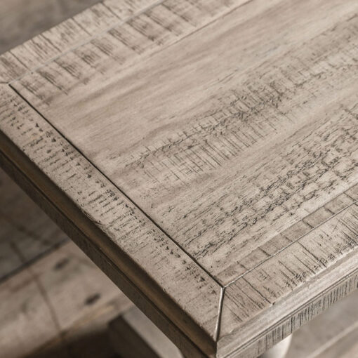 Rustic Country Farmhouse Solid Light Wood Large Pillar Dining Bench 160cm