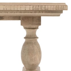 Rustic Country Farmhouse Solid Light Wood Large Pillar Dining Bench 160cm