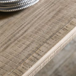 Rustic Country Farmhouse Solid Light Wood Pillar Extending 8 Seater Dining Table 200cm-250cm