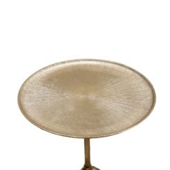 Abstract Twisted Gold Metal Round Side Table End Table 60cm
