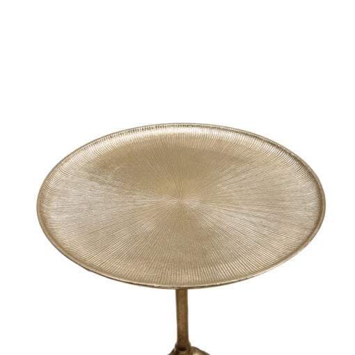 Abstract Twisted Gold Metal Round Side Table End Table 60cm