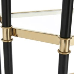 Art Deco Black And Gold Metal Large 5 Tier Shelving Display Unit Bookcase 183cm