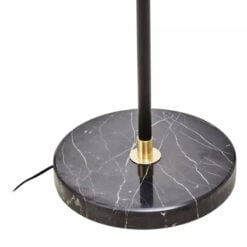 Black And Gold Metal Arch Floor Lamp With Black Marble Base 175cm