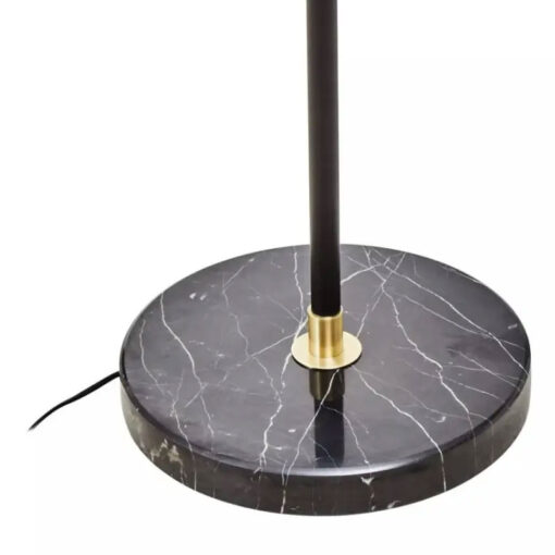 Black And Gold Metal Arch Floor Lamp With Black Marble Base 175cm