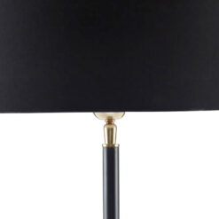 Boho Gold Metal Large Pineapple Table Lamp With Black Cotton Shade 65cm