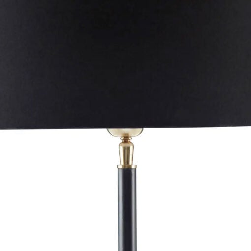 Boho Gold Metal Large Pineapple Table Lamp With Black Cotton Shade 65cm
