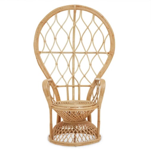 Boho Natural Rattan Peacock Armchair Accent Chair Statement Chair