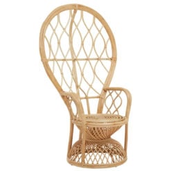 Boho Natural Rattan Peacock Armchair Accent Chair Statement Chair