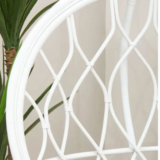 Boho Natural White Rattan Peacock Armchair Accent Chair Statement Chair