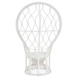Boho Natural White Rattan Peacock Armchair Accent Chair Statement Chair
