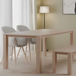 Boho Rustic Light Solid Mango Wood 6 Seater Dining Table 180cm