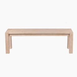 Boho Rustic Light Solid Mango Wood Backless Dining Bench 140cm