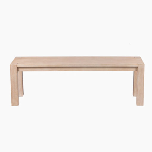Boho Rustic Light Solid Mango Wood Backless Dining Bench 140cm