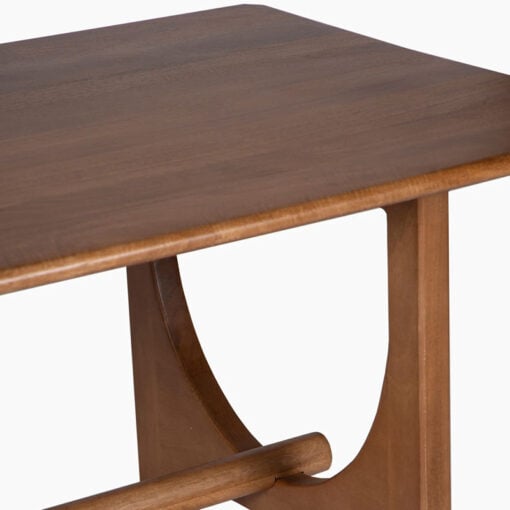 Boho Rustic Light Walnut Finish Solid Mango Wood 6 Seater Dining Table 180cm