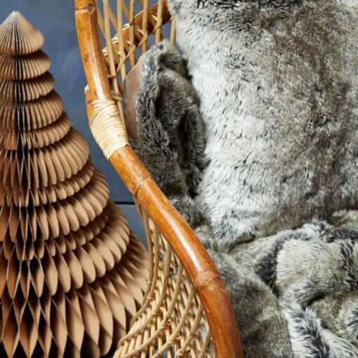 Boho Rustic Natural Rattan Dome Accent Chair Armchair